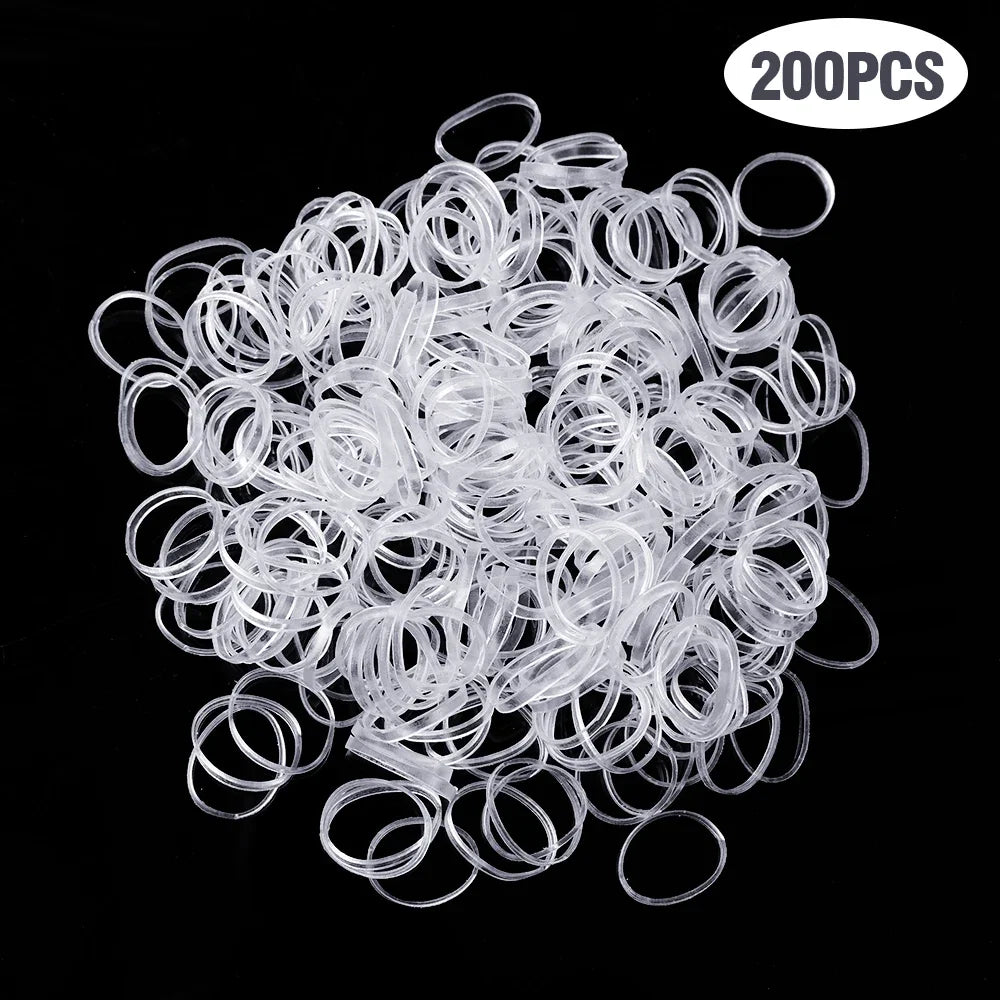 Clear Ponytail Ropes Rubber Bands Holder Elastic for Women