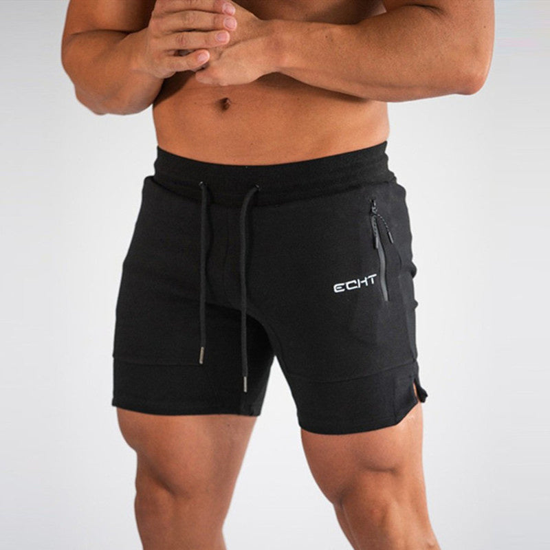 Men's Zip pocket sweatpants Fitness Gyms Shorts Men Summer