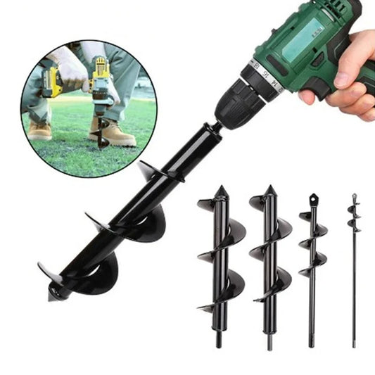Planter Auger Spiral Drill Bit Flower Planter Earth Planting Hole Cutter