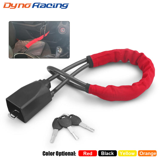 Car Steering Wheel Lock With Seat Belt Socket Steel
