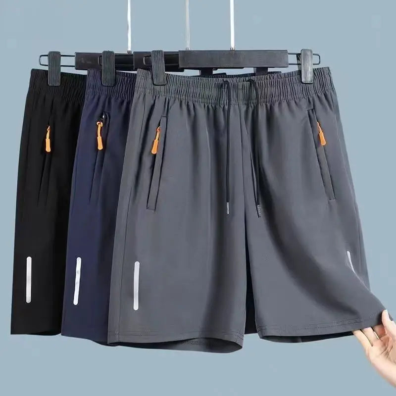 Summer Men Shorts Ice Silk Running Gym Sport Shorts