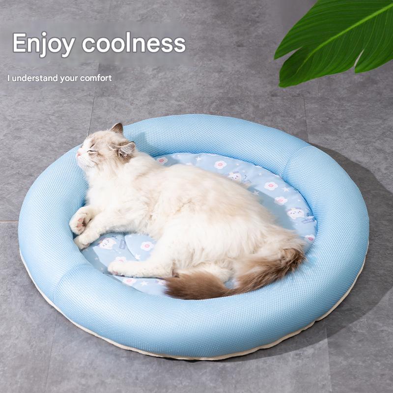 Summer Cooling Pet Bed Breathable Sleeping Mat Soft Cat Bed