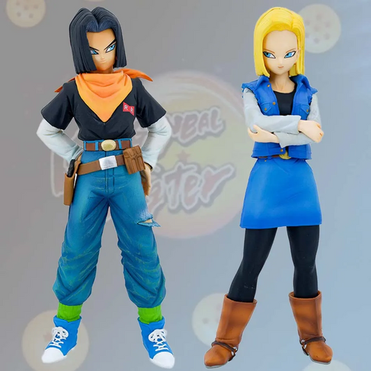 23CM Anime Dragon Ball Z Android 17 18 Figure Android 18 PVC Action Figures