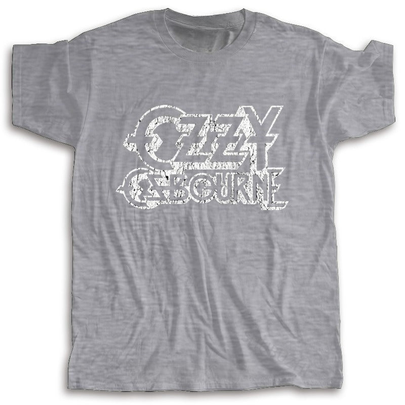 Tshirt Men Summer Top Tees Ozzy Osbourne 'Vintage Logo' T-Shirt Summer