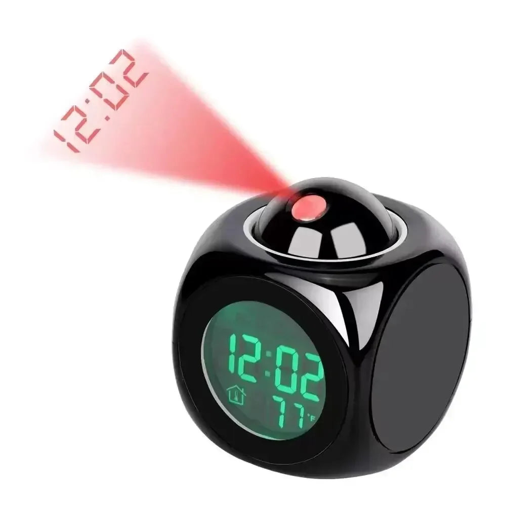 Projection Alarm Clock Ceiling Display Snooze Desk Table