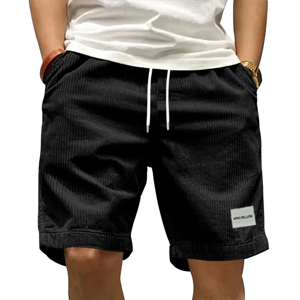 Men's Summer Trendy Retro Corduroy Short Pants