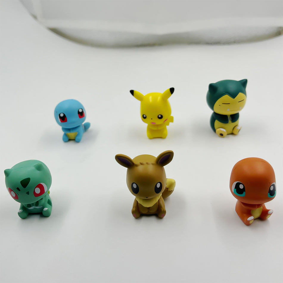 6pcs Pokémon Pikachu Anime Toys  Action Figure Toy