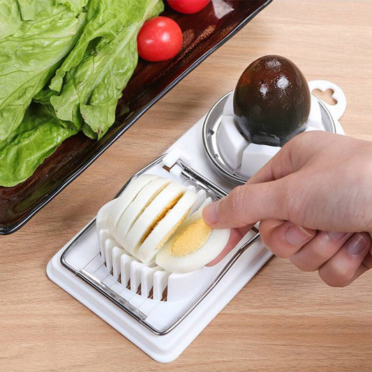 Multifunctional PP Base egg cutter 2-in-1 stainless steel