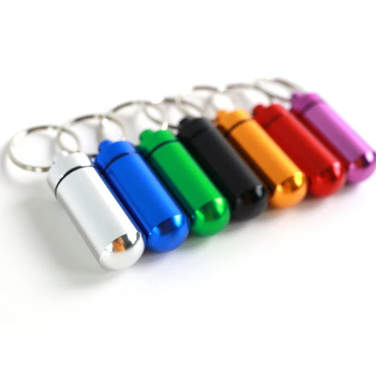 3PCS Mini Portable Pill Box Waterproof Aluminum Cases