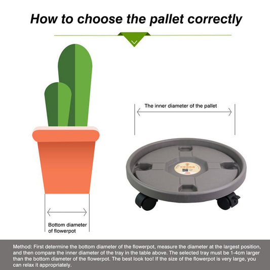 Movable Flower Pot Holder With Water StorageTank