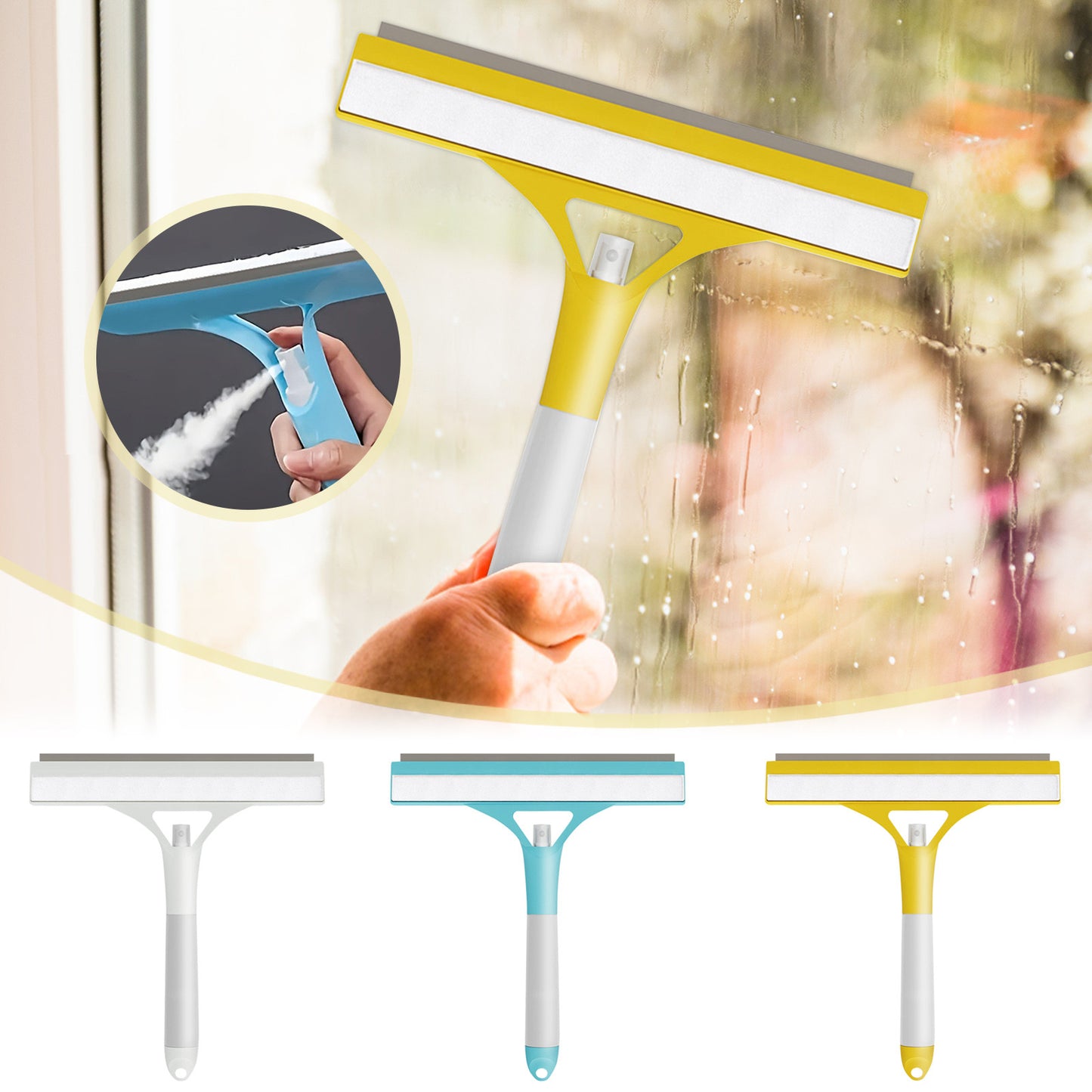 Shower Squeegee Three-In-One Silicon Shower Squeegee