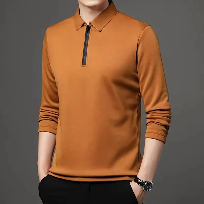 New T Shirt Zipper Polo Shirt Male Fashion