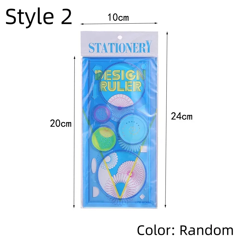 22/4/1PC Spirograph Ruler Drawing Scratch Painting Toys