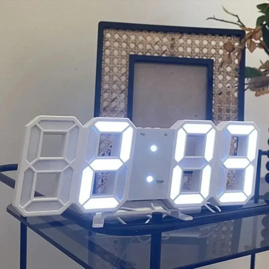 Table 3D LED Alarm Clock Date/Temperature for Home Kitchen