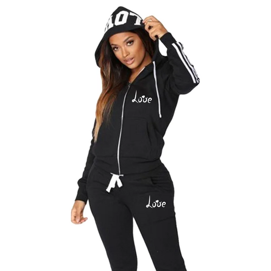 Fashion Women LOVE Letter Print Track Suits Sports