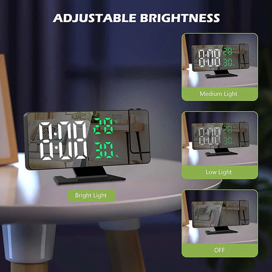 LED Digital Alarm Clock Projection Clock Projector