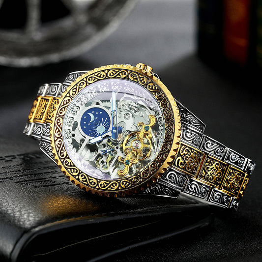 Forsining Luxury Gold Skeleton Mechanical Watch