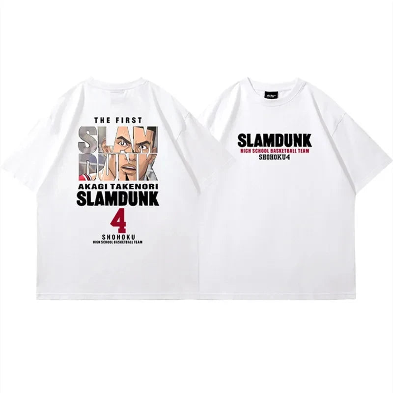 2024 Anime Slam Dunk Print T-Shirt Men's Oversized Japanese