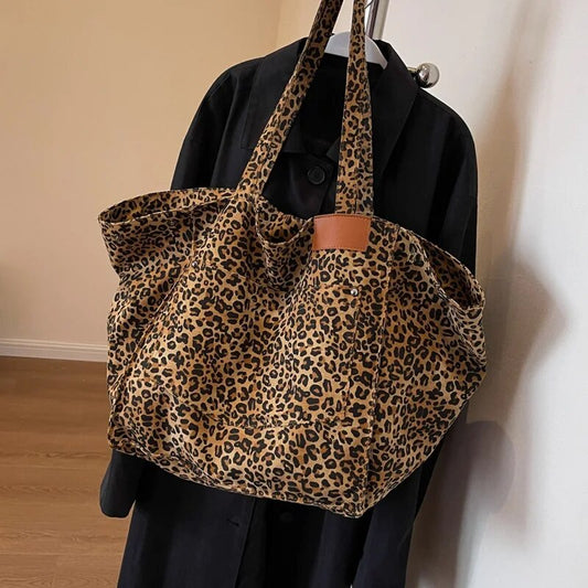 Leopard Pattern Tote Bag Vintage