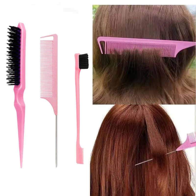 3pcs Hair Styling Comb Set Teasing Hair Brush