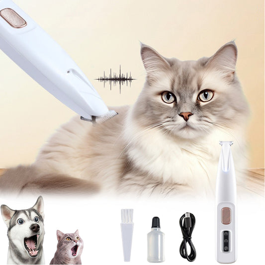 Dog Paw Trimmer with LED Light Fully Waterproof Portable Pet Hair Trimmer