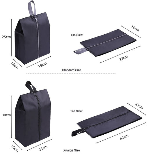 Portable Nylon Travel Shoe Bags with Zipper Closure for Women
