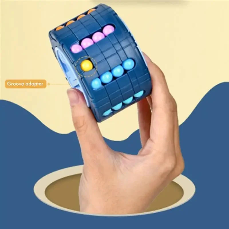 3D Cylinder Cube Toy Magical Bean Gyro Rotate Slide Puzzle