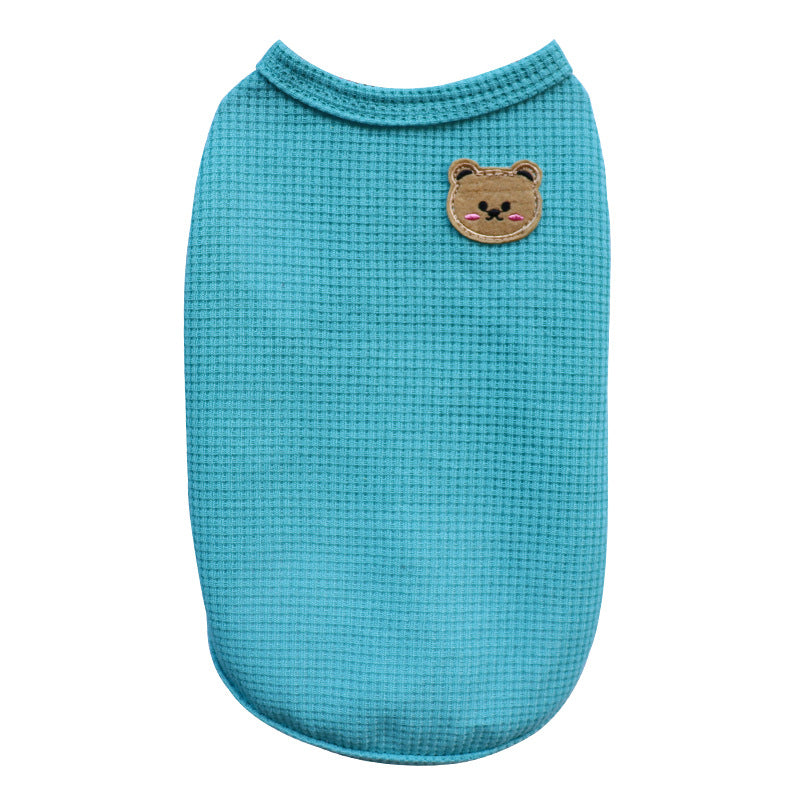 Bear Vest Pet Dog Clothes Cat Solid T-shirt Clothing Dogs