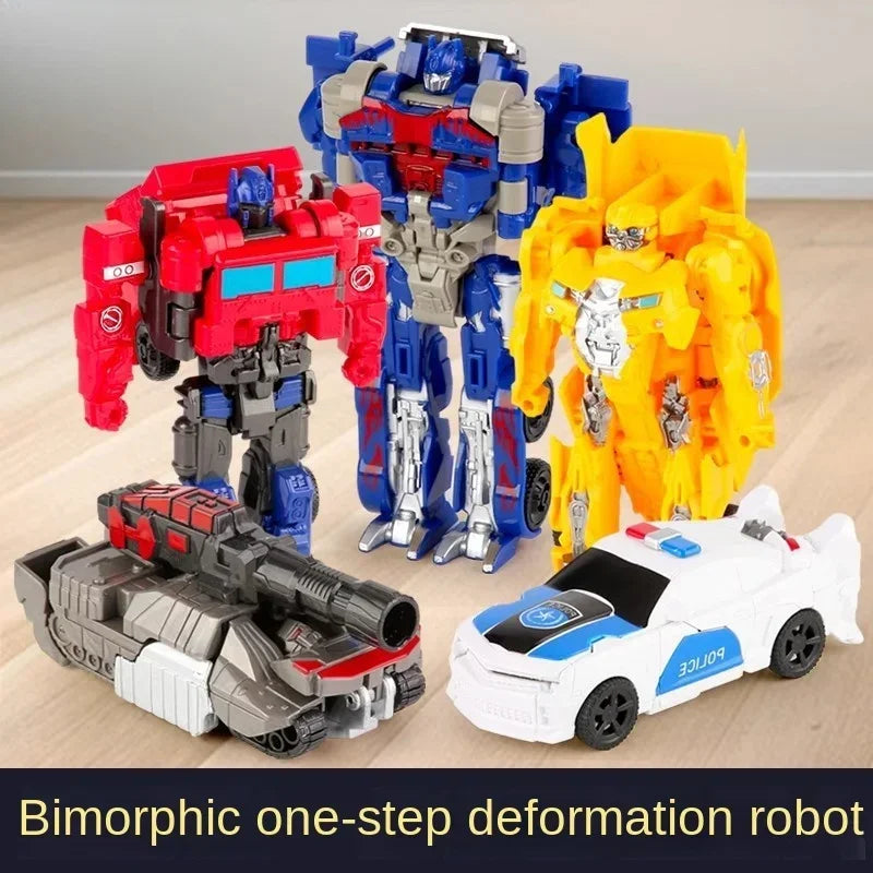 One Step Deformation Robot Transformation Car Toy Action Figure