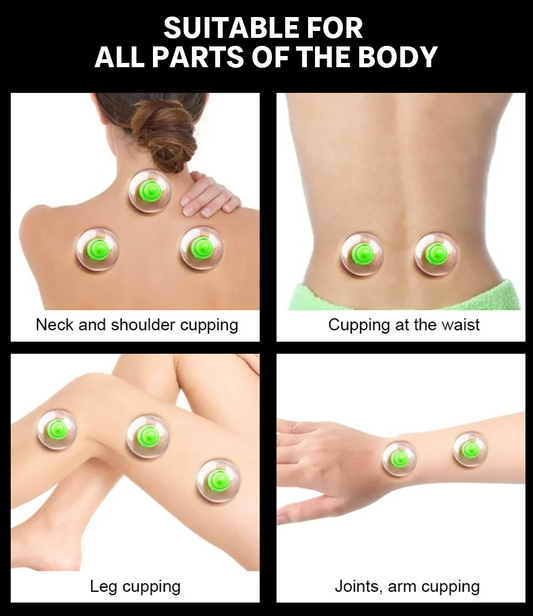 6Pcs Vacuum Cupping Sets with Pumping Gun Suction Cups