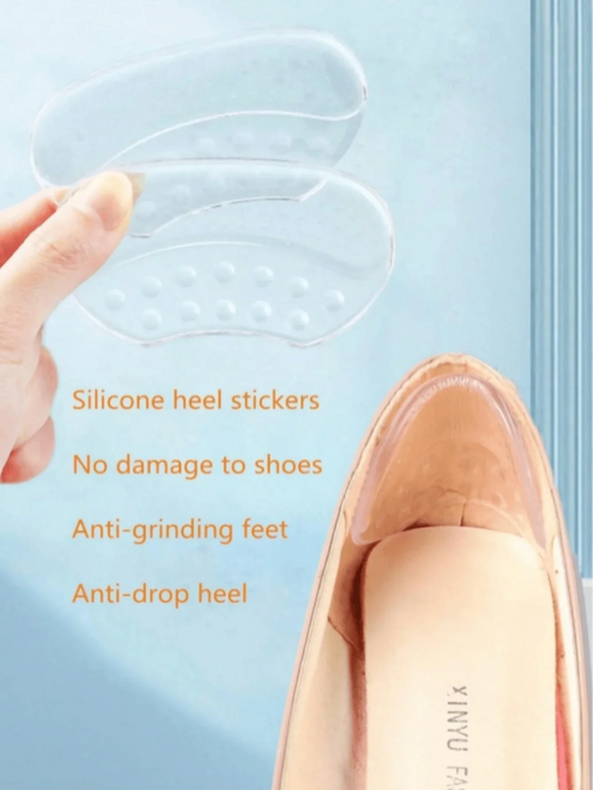 1Pair Heels Grips Silicone Heel Stickers for Women Men