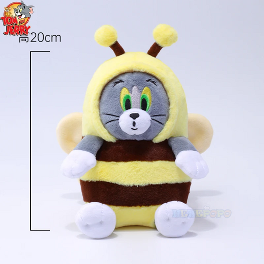 Whimsical Tom and Jerry Plush Dolls in Bee Design