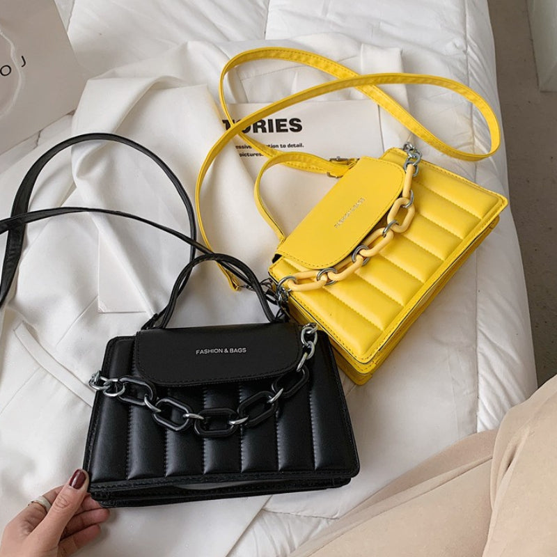 New Chains Shoulder Bag Women Solid Color