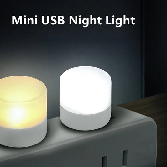 10Pcs Mini USB Night Light Warm White