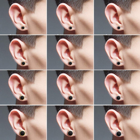 1 Pairs Stainless Steel Enamel Round Stud Earrings