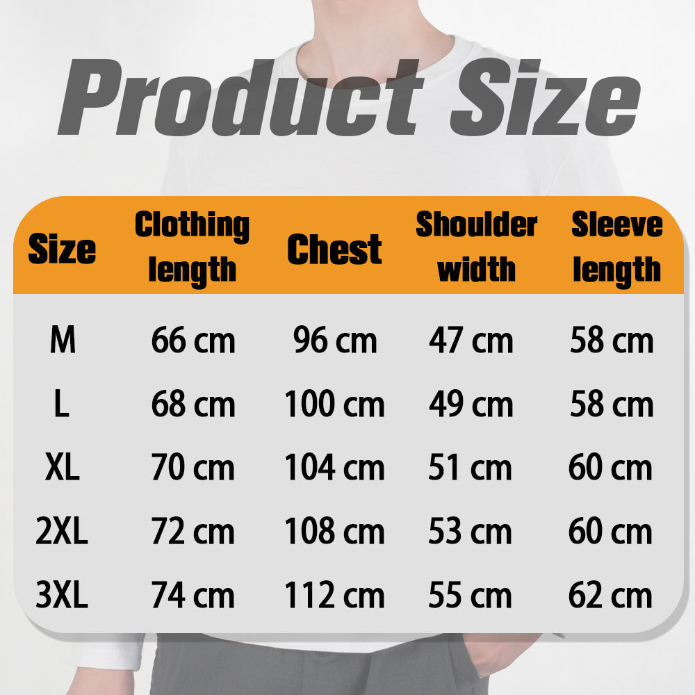 1PC Mens White Black Shirts Casual Long Sleeve Top Cotton Moisture
