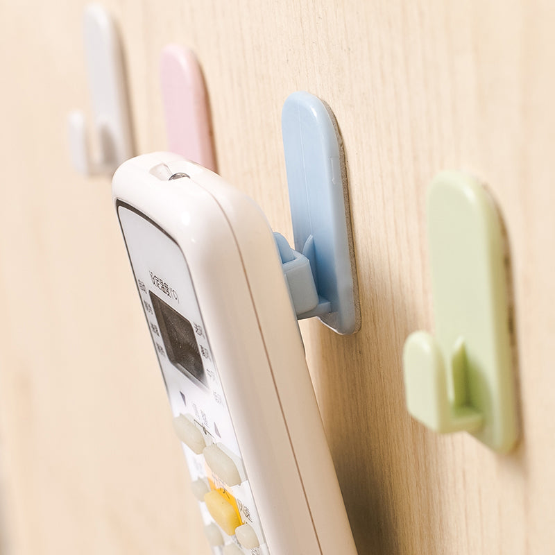 2 Pairs Plastic Sticky Hook Set