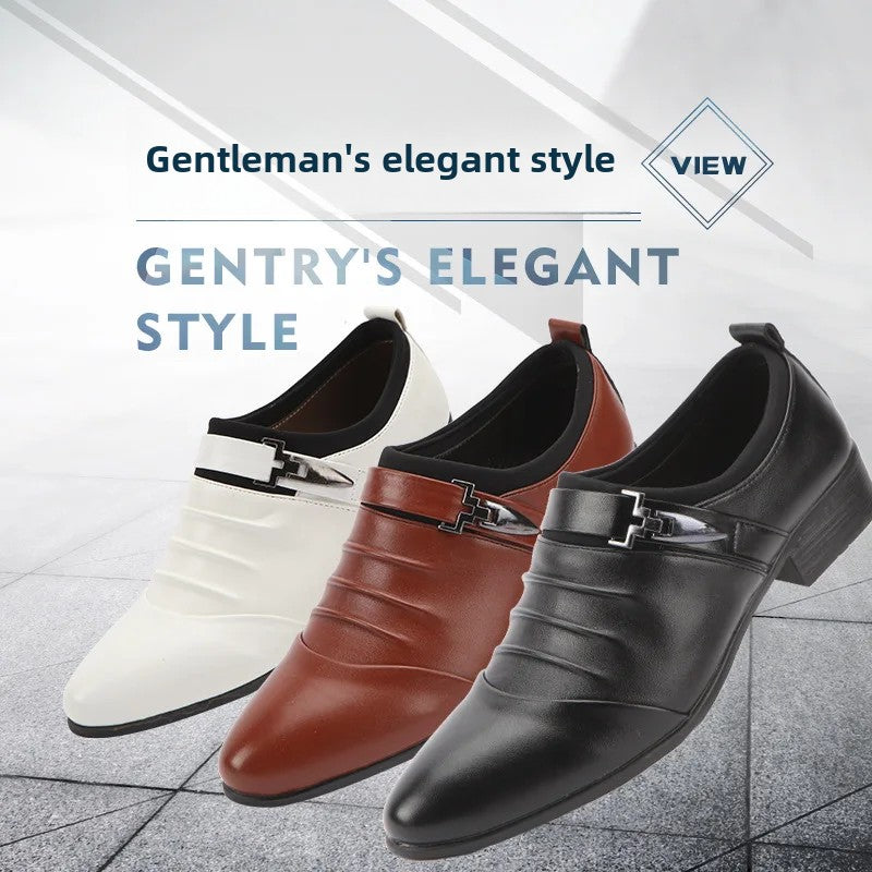 Men's Casual Slip-On Formal Shoes Korean Style Wedding Photo