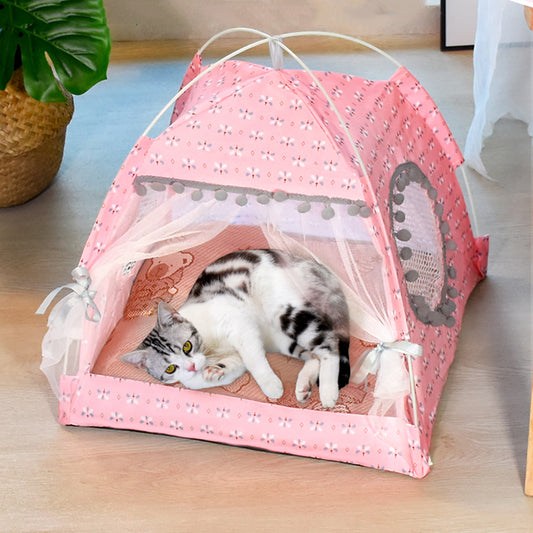 Cat Broken Flower Tent Semi Enclosed Internet Celebrity Tent Nest