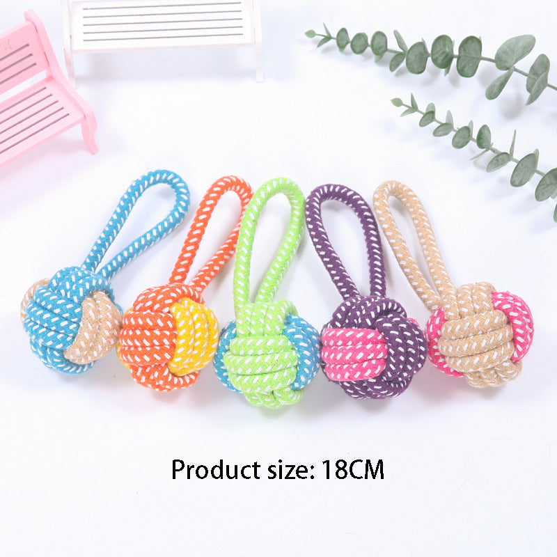 Interactive Cotton Rope Mini Dog Toys Ball for Dogs