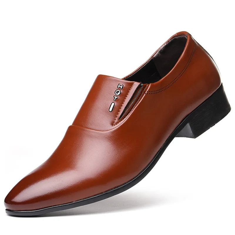 Men's Red Patent Leather Formal Shoes Spring