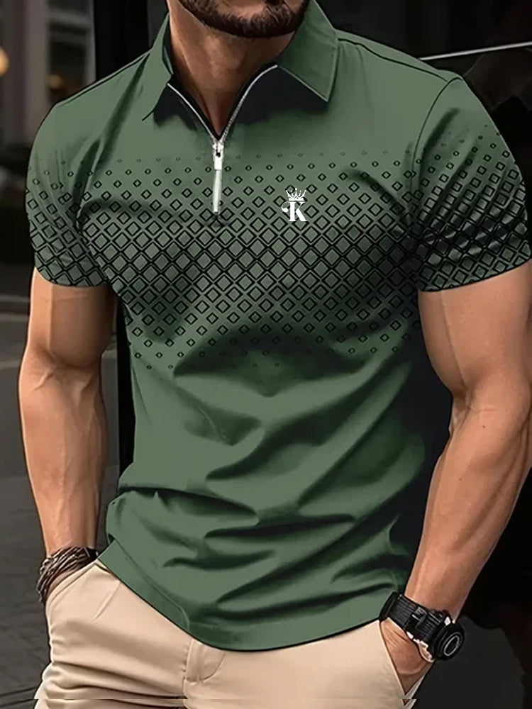 Business Men's Golf Polo Short Sleeve Polo Shirt Outdoor