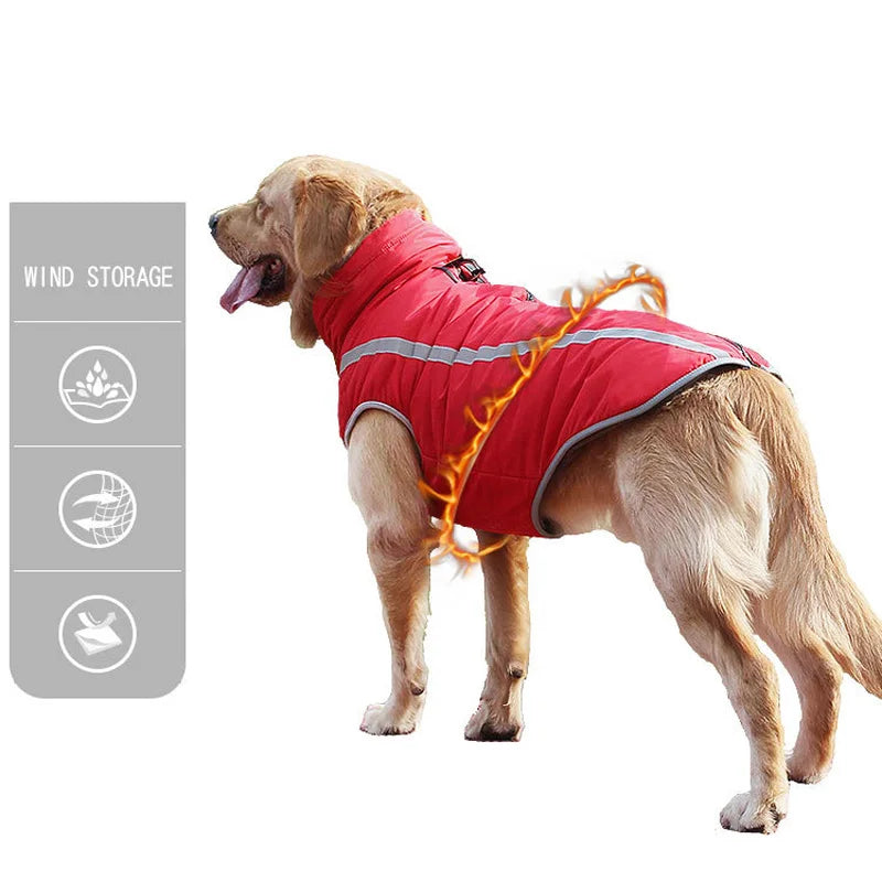 Waterproof Dog Clothes for Large Dogs Winter Warm Big Dog Jackets