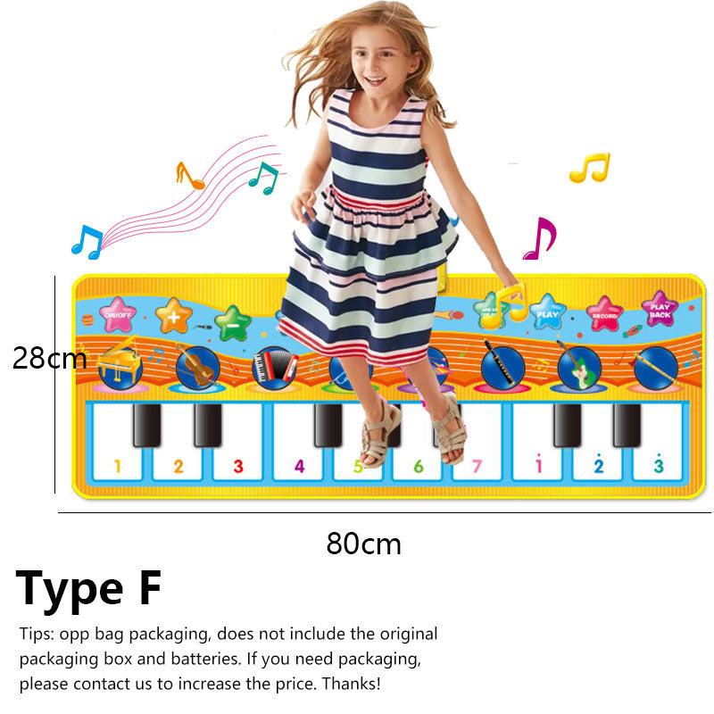 Piano Mat for Kids Children Fitness Keyboard Play Music Carpet