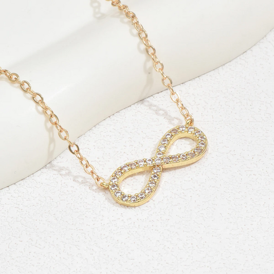 Simple Stainless Steel Infinity Pendant Necklace