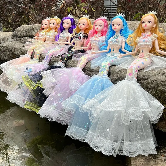 45cm Colorful Mermaid Doll Rainbow Princess Toy
