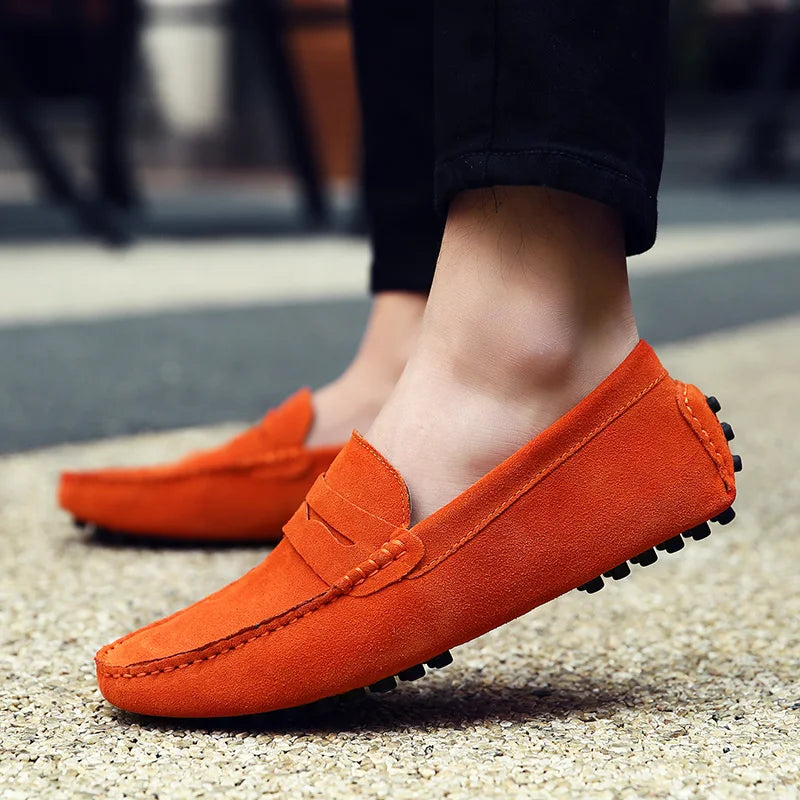 Men High Quality Leather Loafers Men Casual Shoes Moccasins Slip