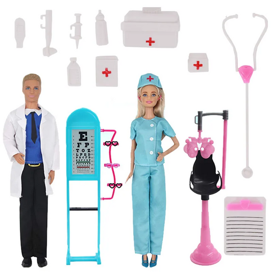 Doctor Nurse Clothing Set And Doll Accessories