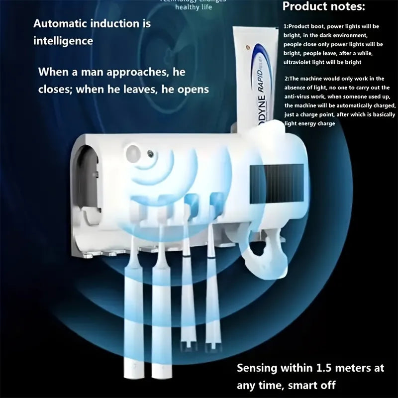 Multifunctional Toothbrush Holder Induction UV Sterilization