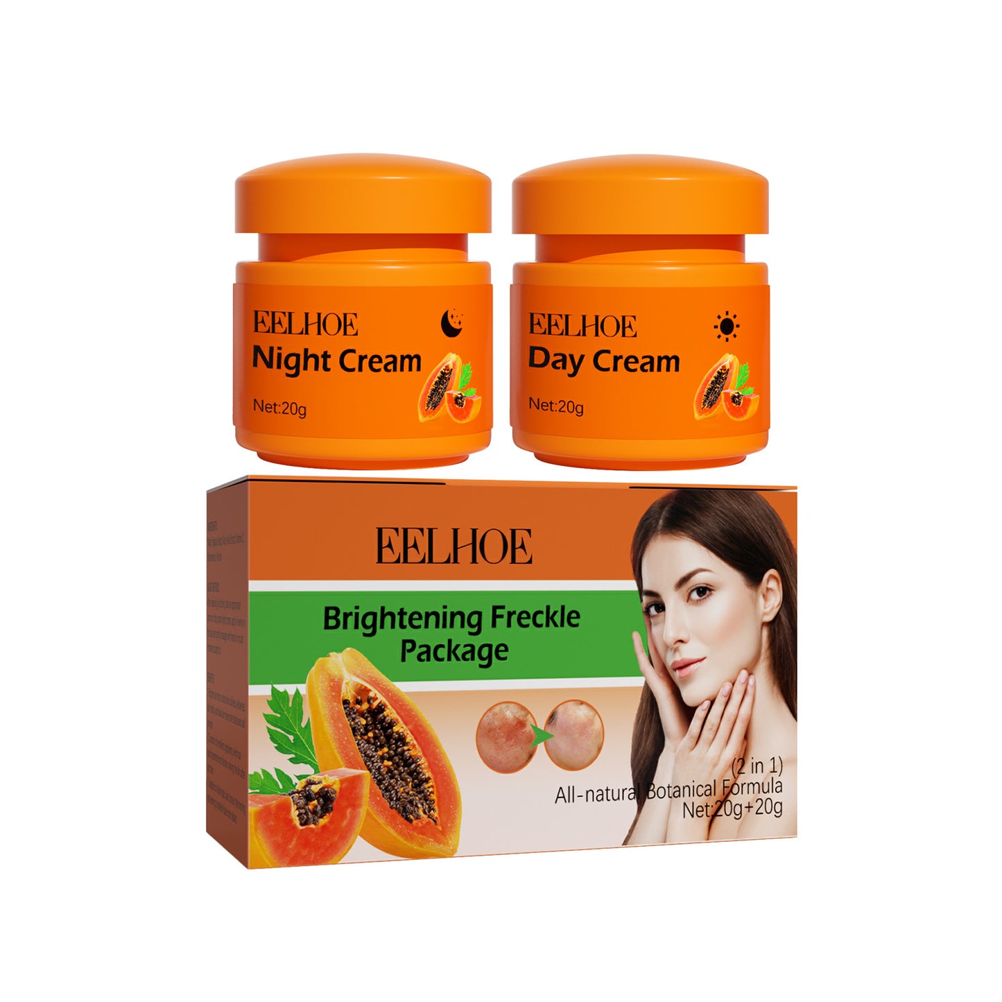 Freckle Whitening Face Cream Papaya Day Night cream